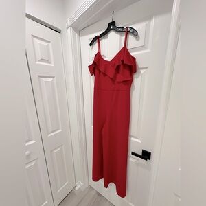 Ruffle on/off shoulder jumpsuit - XL